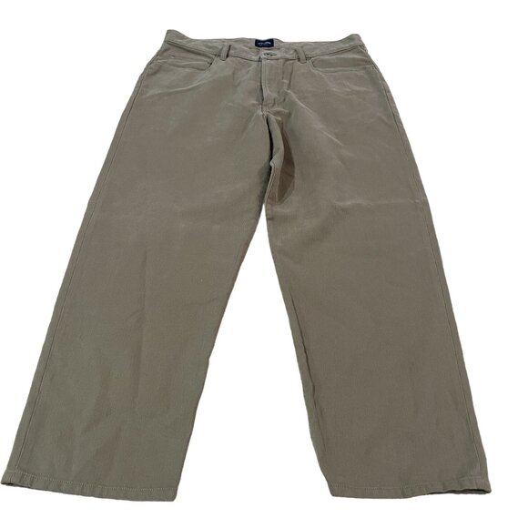Indigo Palms Pincord Pants Relaxed Fit Men's Size 38x30 Cotton Khaki - New - Picture 6 of 7
